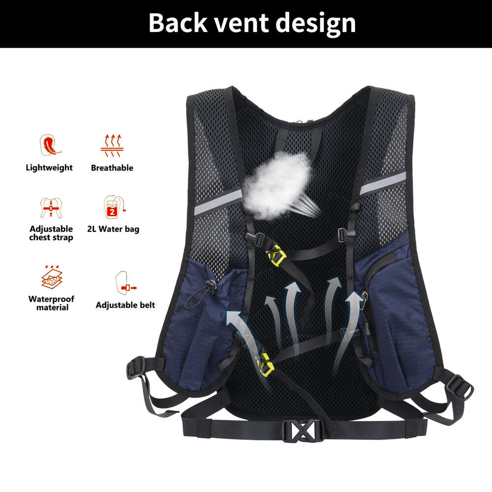 Outdoor Hiking Multifunctional Climbing Travel Double Shoulder Backpack Waterproof Nylon Water Cycling Bag