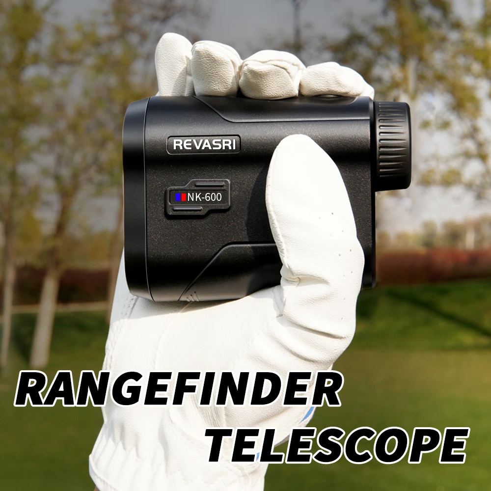REVASRI 600M/Yards Golf Laser Rangefinder with Slope Compensation Flagpole Lock Vibration USB Rechargeable for Golfing