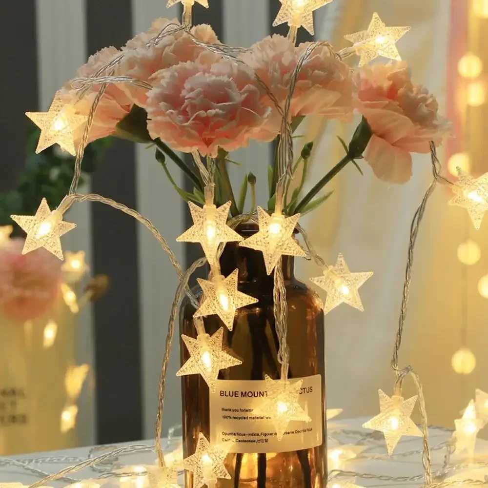 10/20 LED Star Light String Twinkle Garlands Battery Powered Christmas Lamp Holiday Party Wedding Decorative Fairy Lights XJ250612
