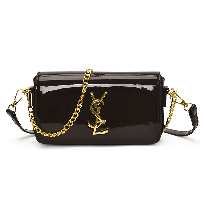 Designer Bag 2025 Women's Vintage-Inspired Patent Leather Square Bag, Luxe Gloss Shoulder Purse With Free Shipping