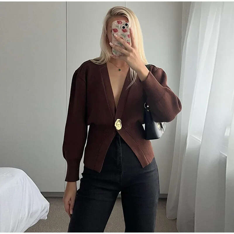 hoodie Women's Wear New Women's Button Cardigan Top Autumn Winter Knit Sweater jacket