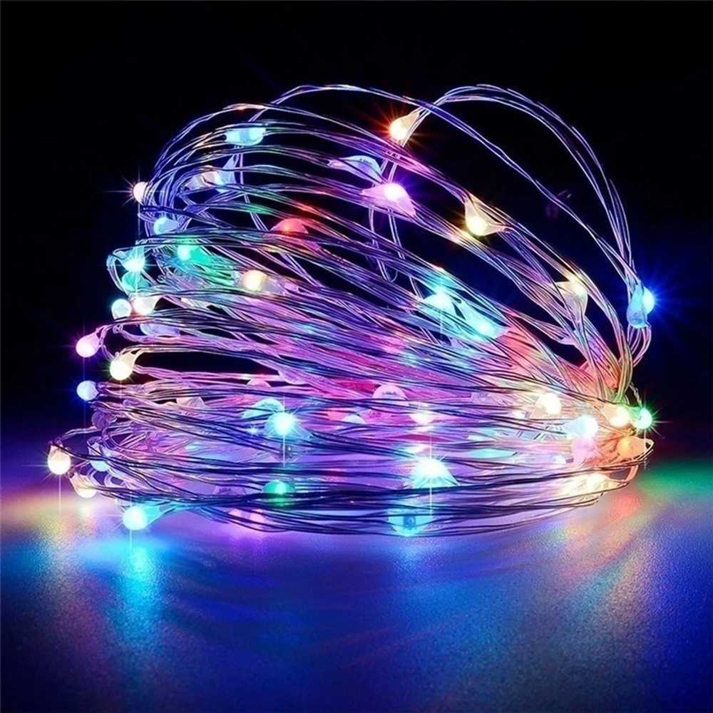 20m 200 LED Fairy Light Battery Powered Multi-color Copper Line Light Suitable for Bedroom Christmas Party Decoration XJ250612