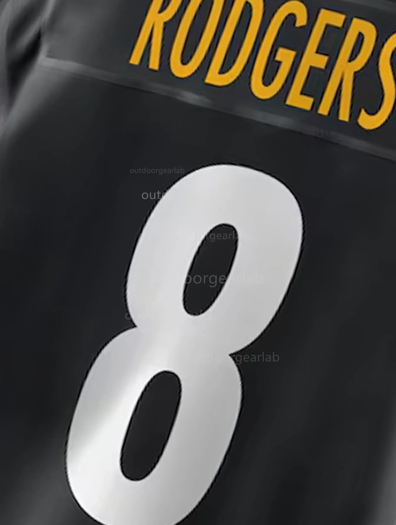 Personalized 8 Aaron Rodgers Will Howard Custom Football Jersey Metcalf WATT Fields Fitzpatrick Wilson Embroidered Letter Number Design Any name any Numbe