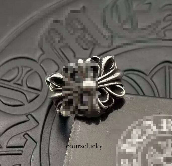 Designer Cross Rings S Thai Sier Plated Hip Hop Men And Women High Quality Vintage Cross Open Sterling Sier Fashion Chromeity Heartsjewelry Ring Jewelry 97D