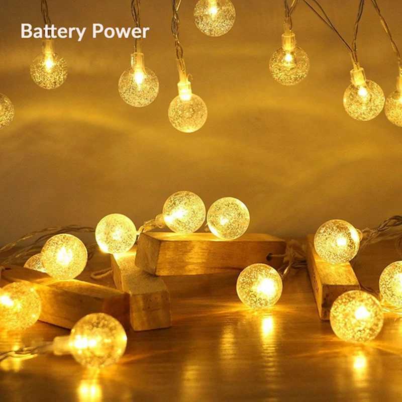 10/20/30/40LED Globe String Lights Fairy Lights Battery Operated String Lights Waterproof For Party Patio Garden Christmas Decoration XJ250612