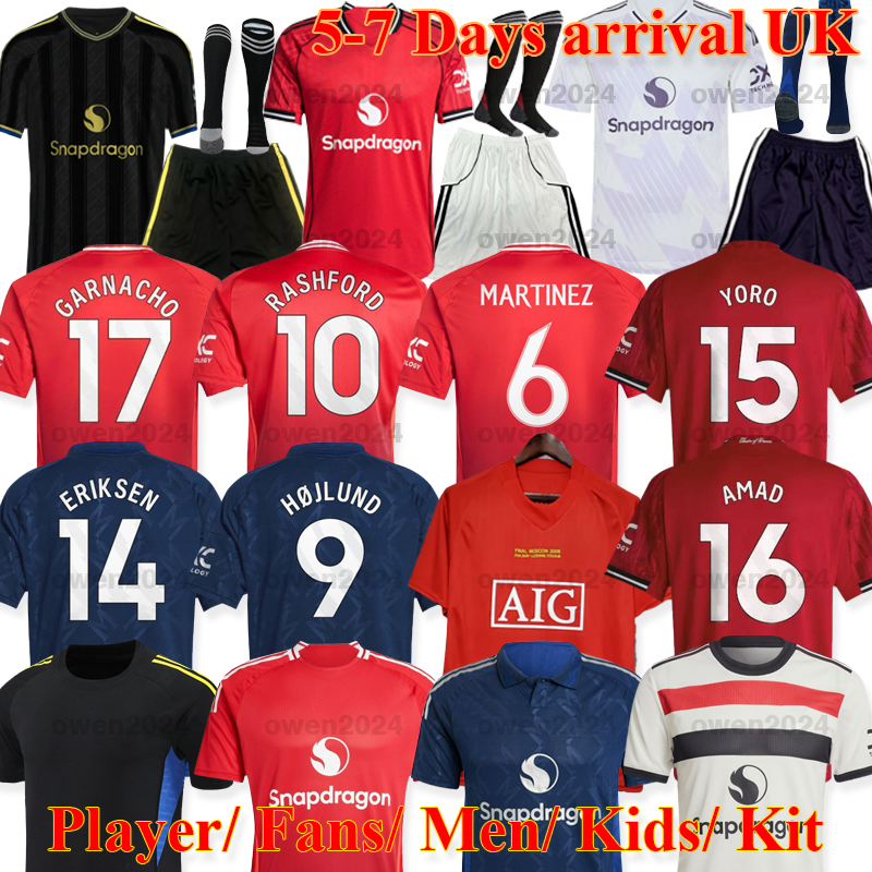 Mainoo 25 26 RASHFORD United soccer jerseys AMAD Antony Martinez HOJLUND Casemiro Eriksen 2025 2026 football shirt tracksuits MARTIAL B. FERNANDES men kids kit