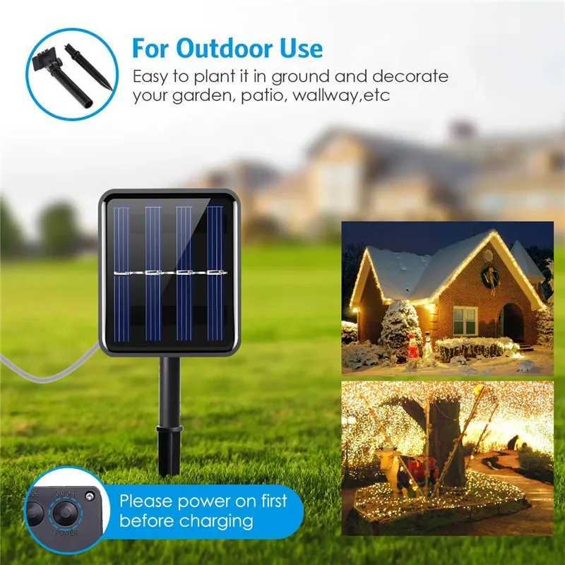 Solar LED Light Outdoor Waterproof Fairy Lights String Christmas Halloween Decoration Festoon Garden LED Lamp Party Supplies XJ250612