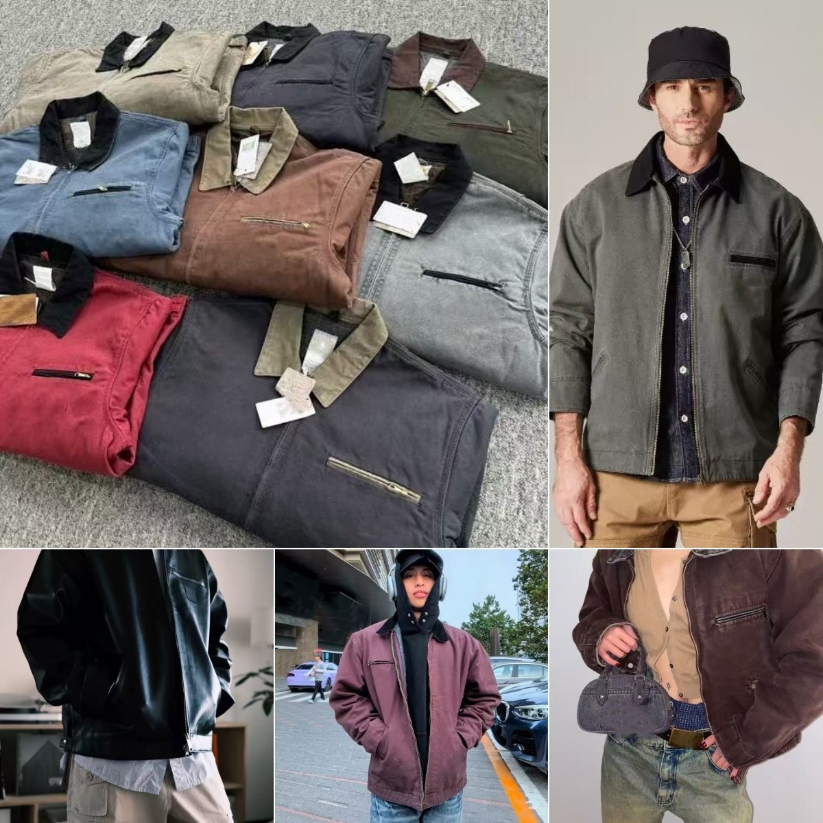Mens Designer Jackets Vintage Washed Canvas Jacket Lapel Cardigan Jacket Slim Painted Patch Jackets Outwear coats tears stacked jeansbiker