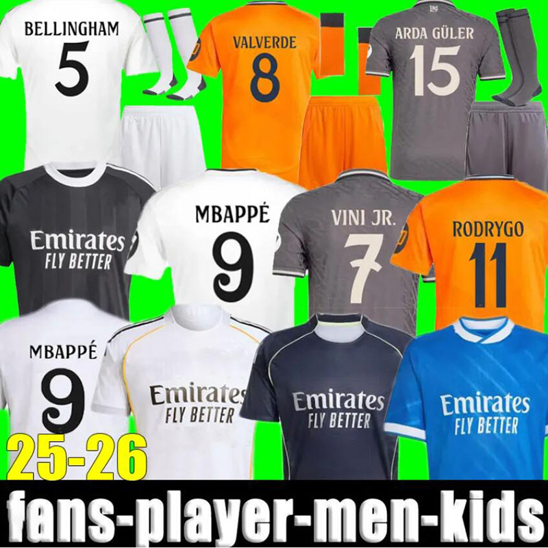 2XL 3XL 4XL 25 26 TRENT BELLINGHAM soccer Jerseys 2024 VINI JR ENDRICK CAMAVINGA MBAPPE RUDIGER MODRIC KROOS TCHOUAMENI VALVERDE MEN KIDS shirt uniforms