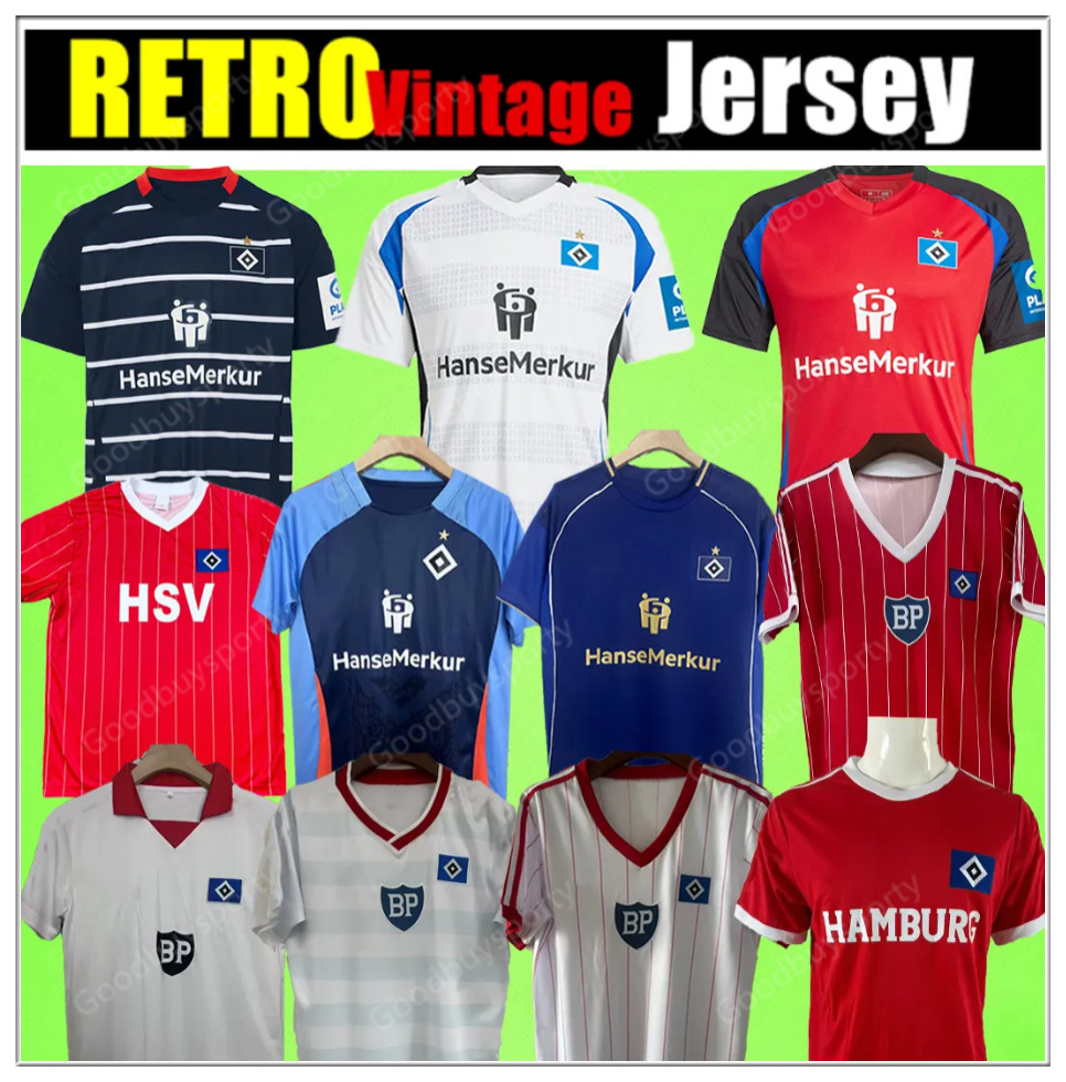 RETRO Hamburger SV retro soccer jersey 83 84 Horst Hrubesch Milewski Magath Rolff vintage classic final away football shirt 1982 1983 1984 2526 1980 1981 1983 1984