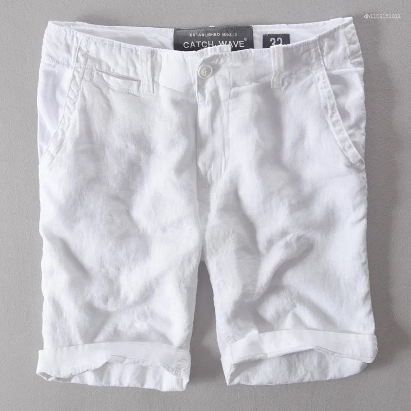 Men's Shorts Designer Brand Linen Beach Men White 5 Colors Mid-waist Loose Swimwear Board Bermudas For Casual Short 38