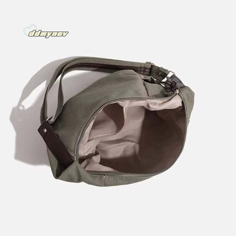 2025 New Designer Women Casual Shoulder Y2K Aesthetic Streetwear Drawstring Handbag Vinage Crossbody Denim Bag ddmynov