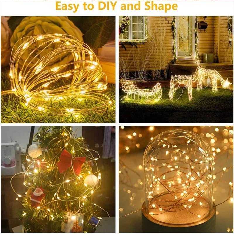 3M LED Curtain String Lights Fairy Decoration USB Holiday Garland Lamp 8 Modes For Home Garden Christmas Party New Year Wedding XJ250612
