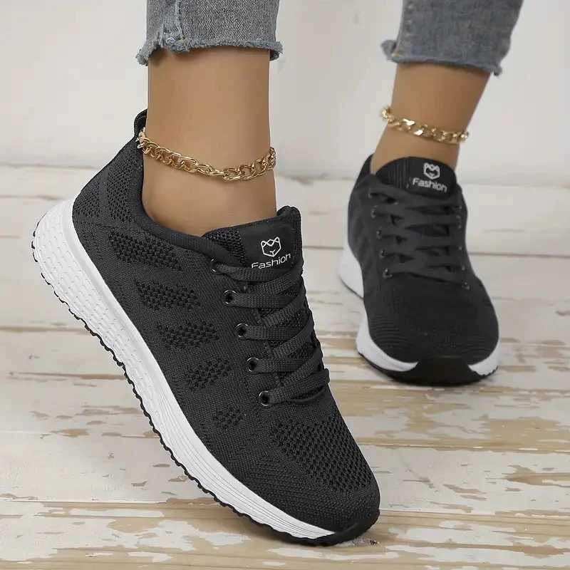 Womens Casual Flats Sports Shoes Mesh Breathable Trainers Ladies Shoes Platform Female Sneakers for Women Basket Tenis Feminino Z250613