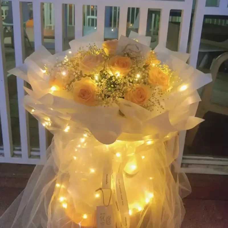 10pcs LED String Light 1M 10Leds Warm White RGB Battery Powered Copper Wire Fairy Lamp For Christmas Bedroom Garden Party DecorXJ250612