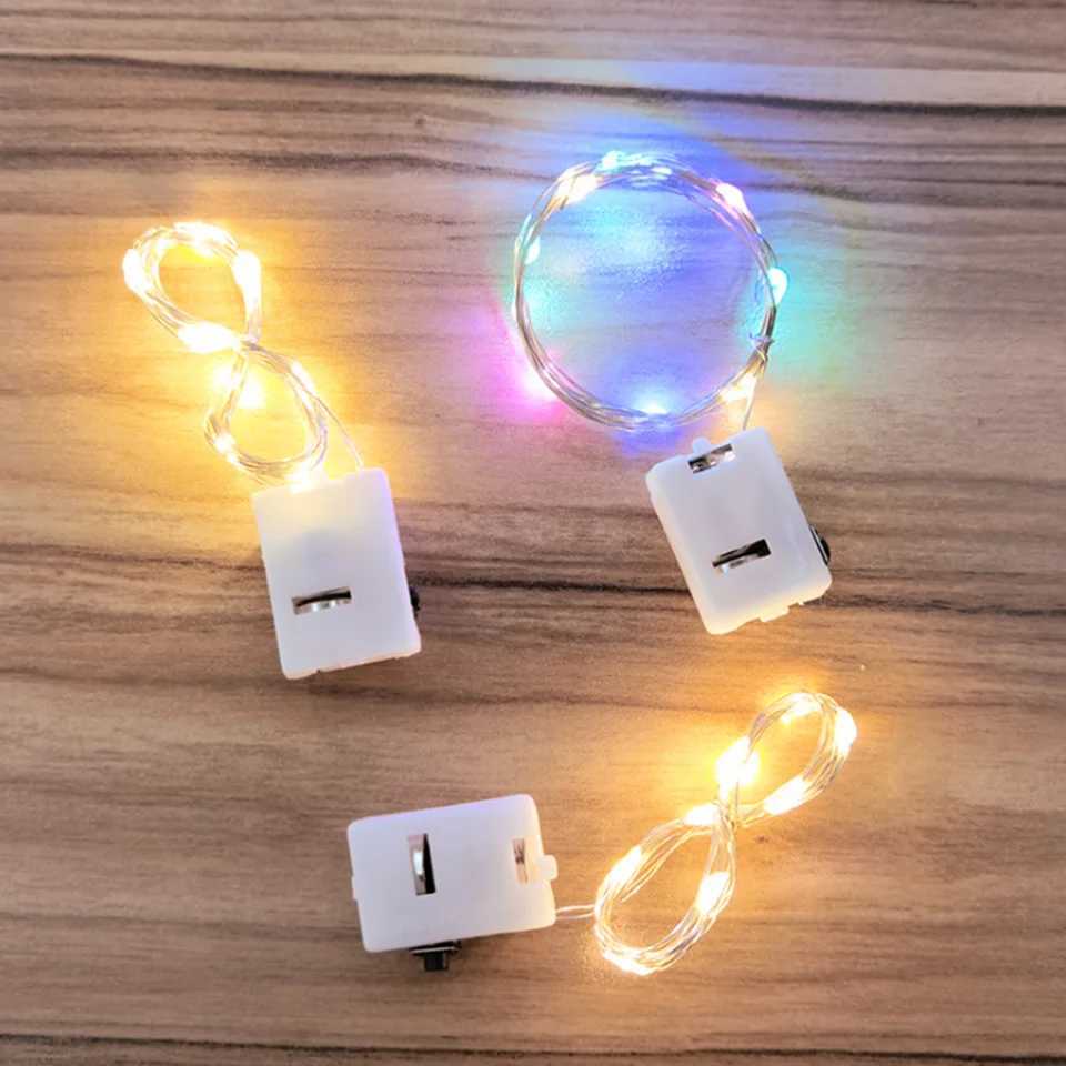 5Pcs Smart Flashing Restaurant Fast And Slow Lights With 3* Button Battery Decoration LED String Lights Christmas Wedding Party XJ250612