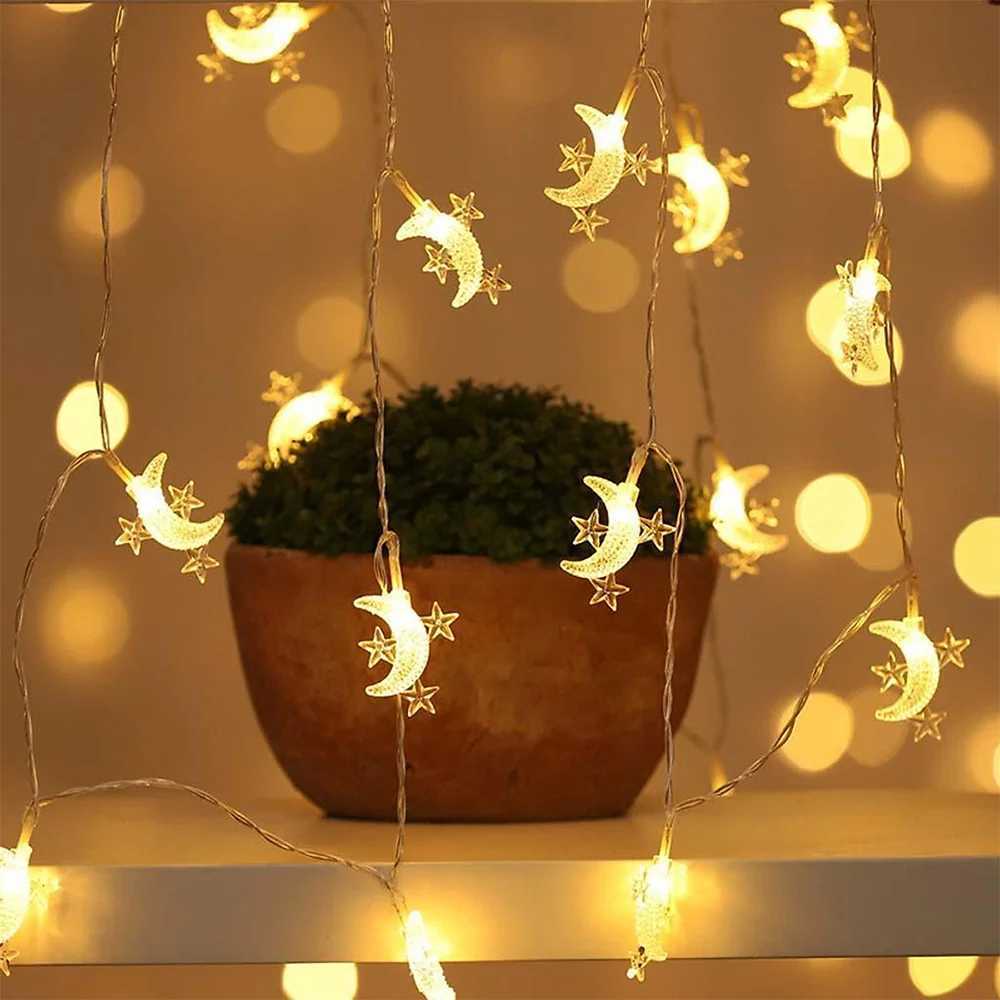 40/20/10 LED Moon String Lights Battery Operated for Patio Garden Wedding Garden Decoration Party Festival LightsXJ250612