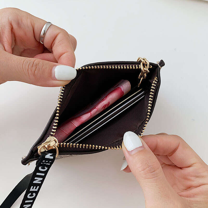 New Short Small Wallet for Women Printed Thin Zipper Mini Card Holder Soft Money Clip Coin Purse