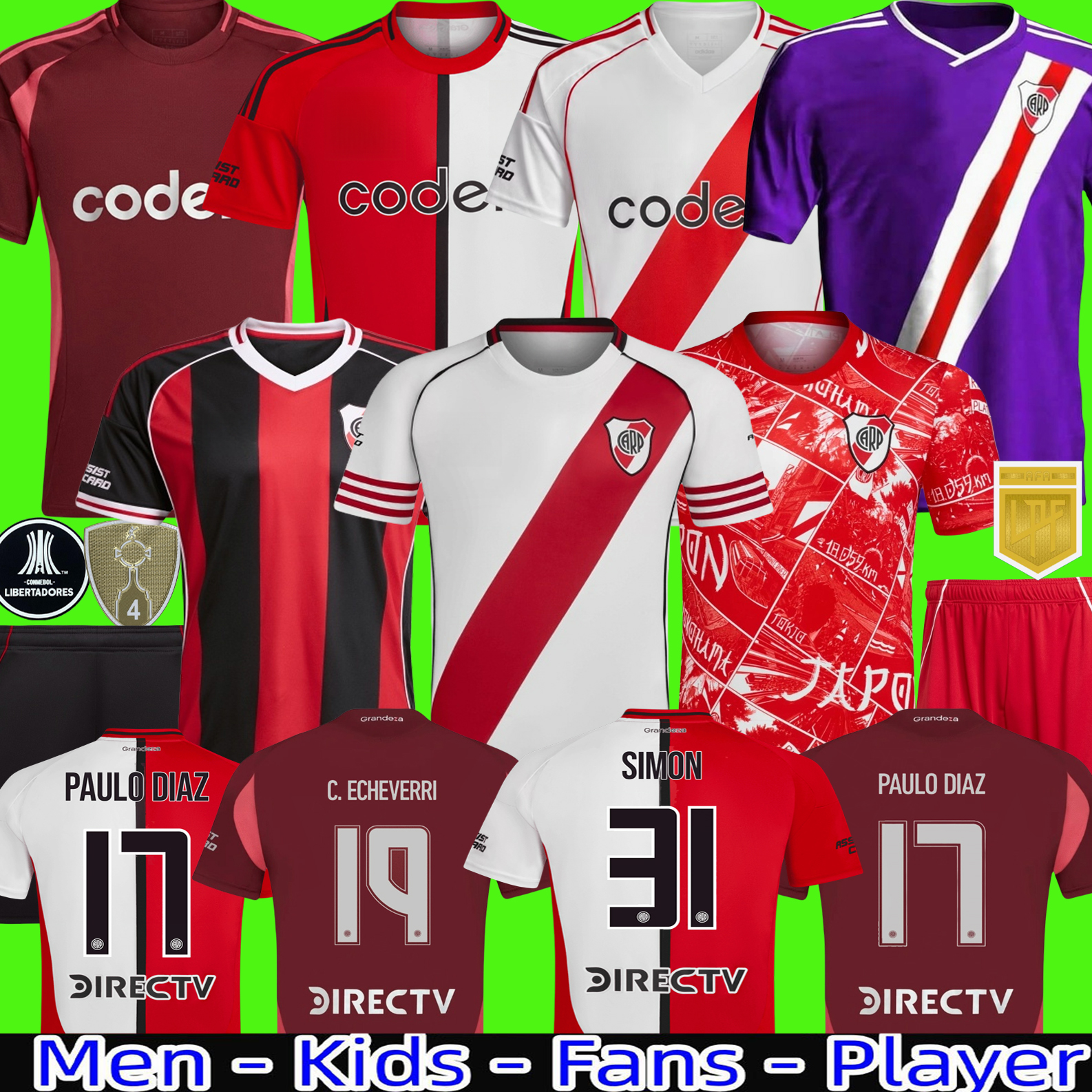 BORJA 2024 2025 RIVER PLATE J.AAREZ Home Soccer Jerseys PALAVECINO 3rd Camiseta PEREZ DE LA CRUZ 24 25 Third AWAY Football Concept