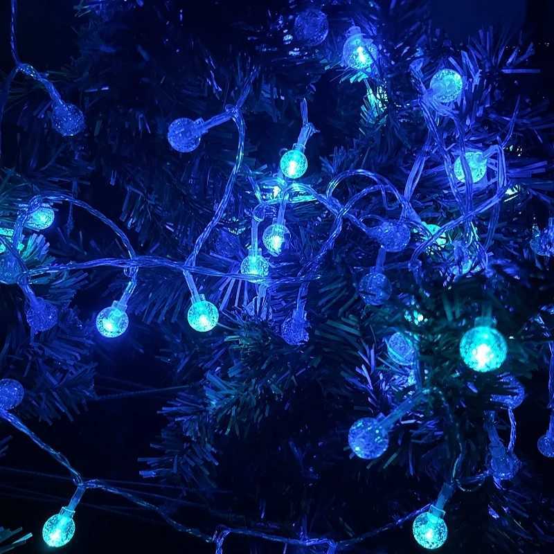 Battery Box Bubble Ball Light String Crystal Bead Ball Fairy String Light Wedding Party Christmas 1.5-3-6 meters 10-20-40 lights XJ250612