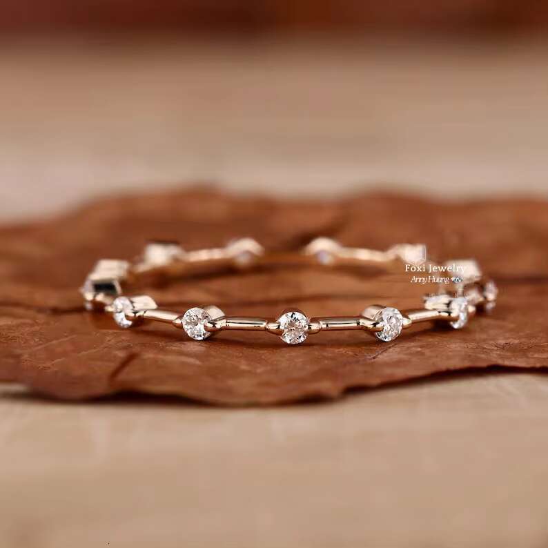 Fine Jewelry Real 10K 14K Gold Graduated Oval and Round Diamond Engagement Ring Lab Grown Diamond Ring for Women Anniversary