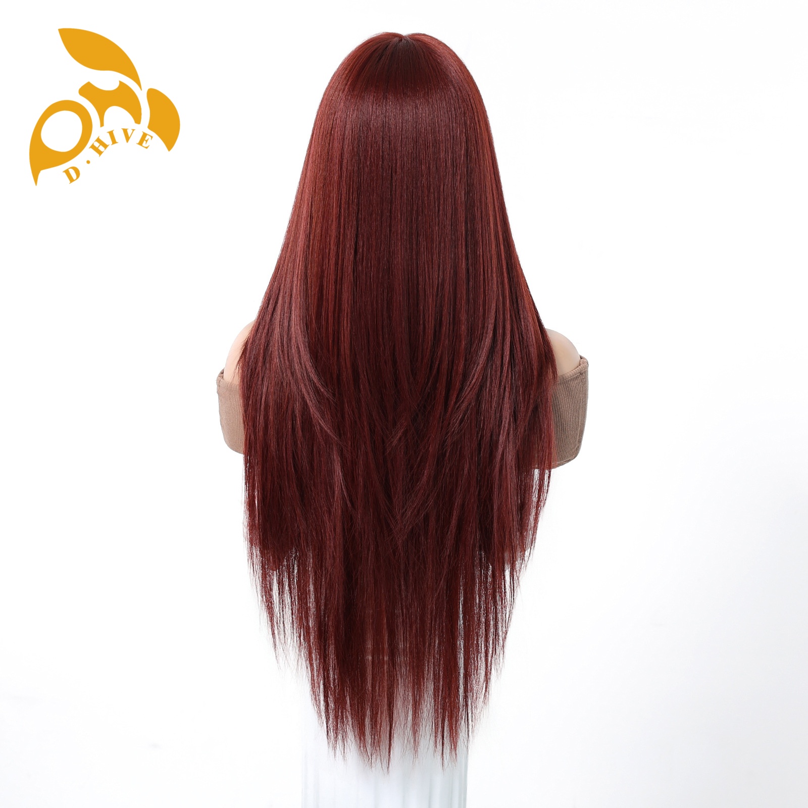 Free shipping Hair Wigs for womans wigs human hair large wave bang long curly hairfull head set women's wig color gray brown Gold gradient