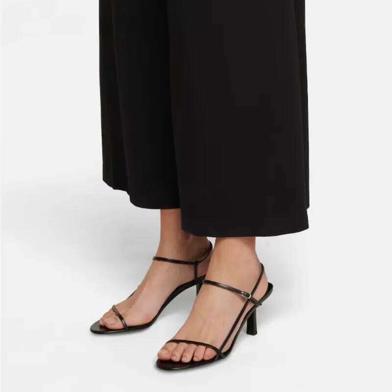 Thin French sandals women in summer 2025, with a single buckle strap for women, slim and open toed high heels