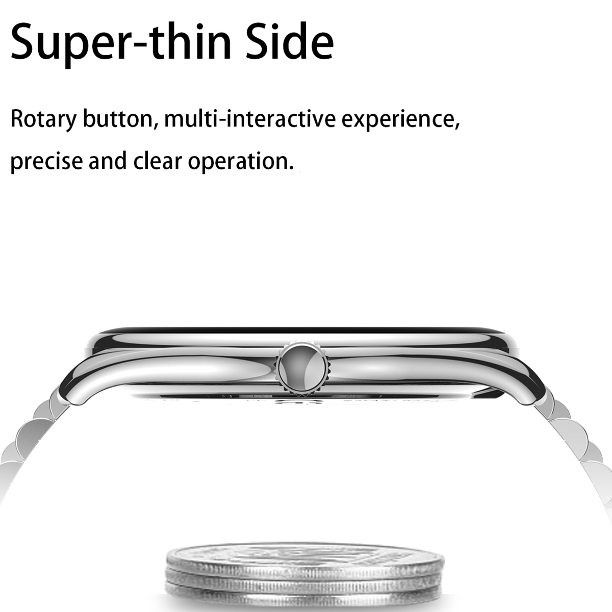 Ultra Thin Smart Watch Bluetooth Call Heart Rate Waterproof Sport Smartwatch Man