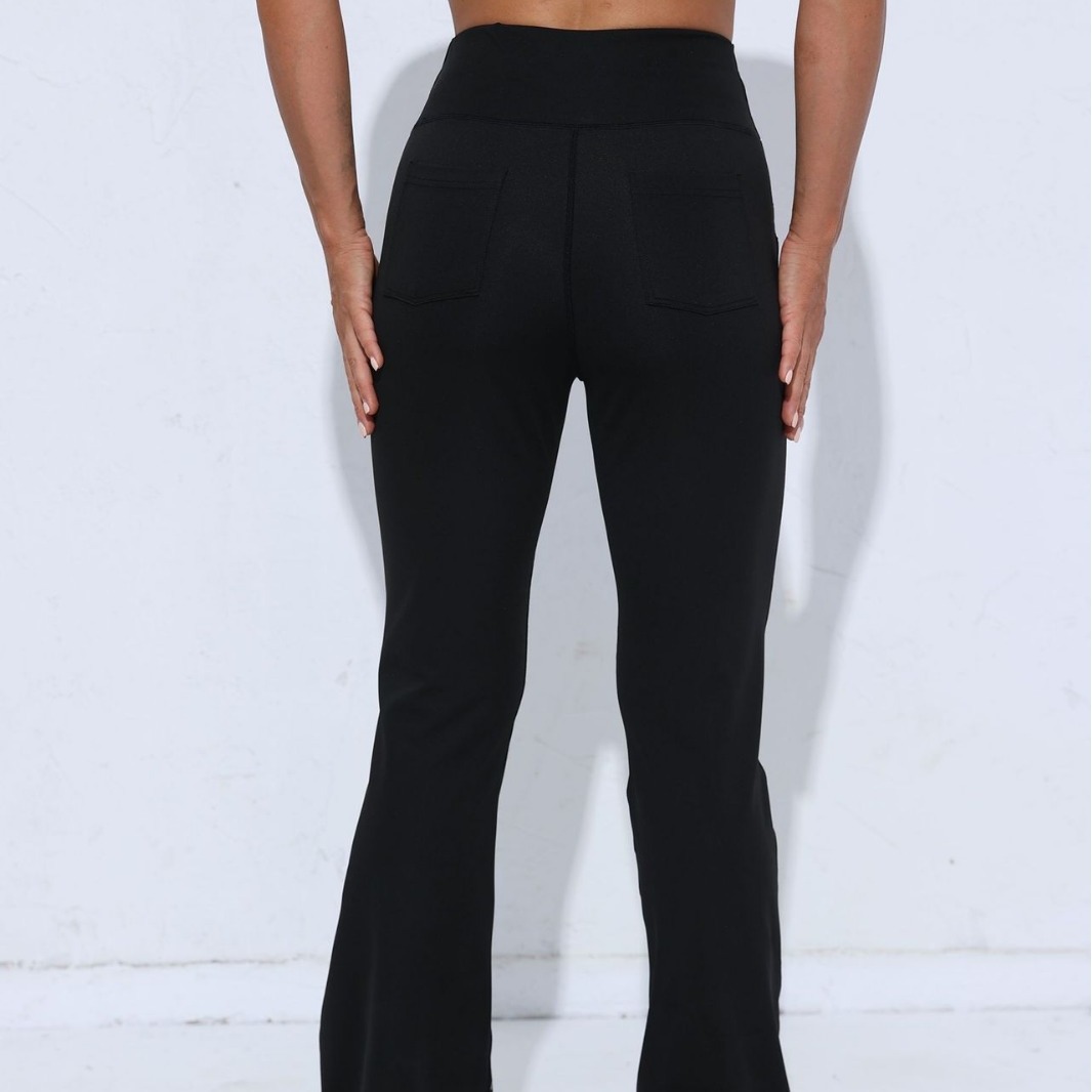 Elevated Style: Ladies' Thin-Legged Fitted Trousers Featuring Waist-Supporting Elastic