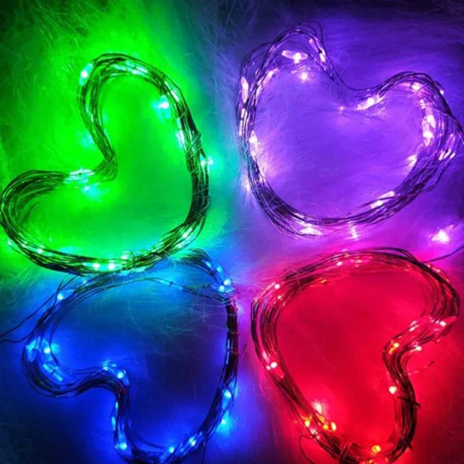 LED String Lights USB Copper Wire Lights Fairy Garland Lights Outdoor Waterproof String For Christmas Wedding Party Decorations XJ250612