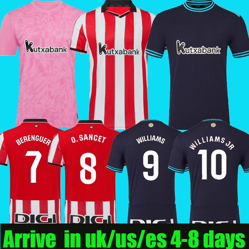 25 26 Athletics Soccer Jerseys CLUB Bilbao Home away Nico Williams 2025 2026 Oihan Sancet Inaki Williams alex Berenguer Football Shirt Fans Version Camisetas Futbol