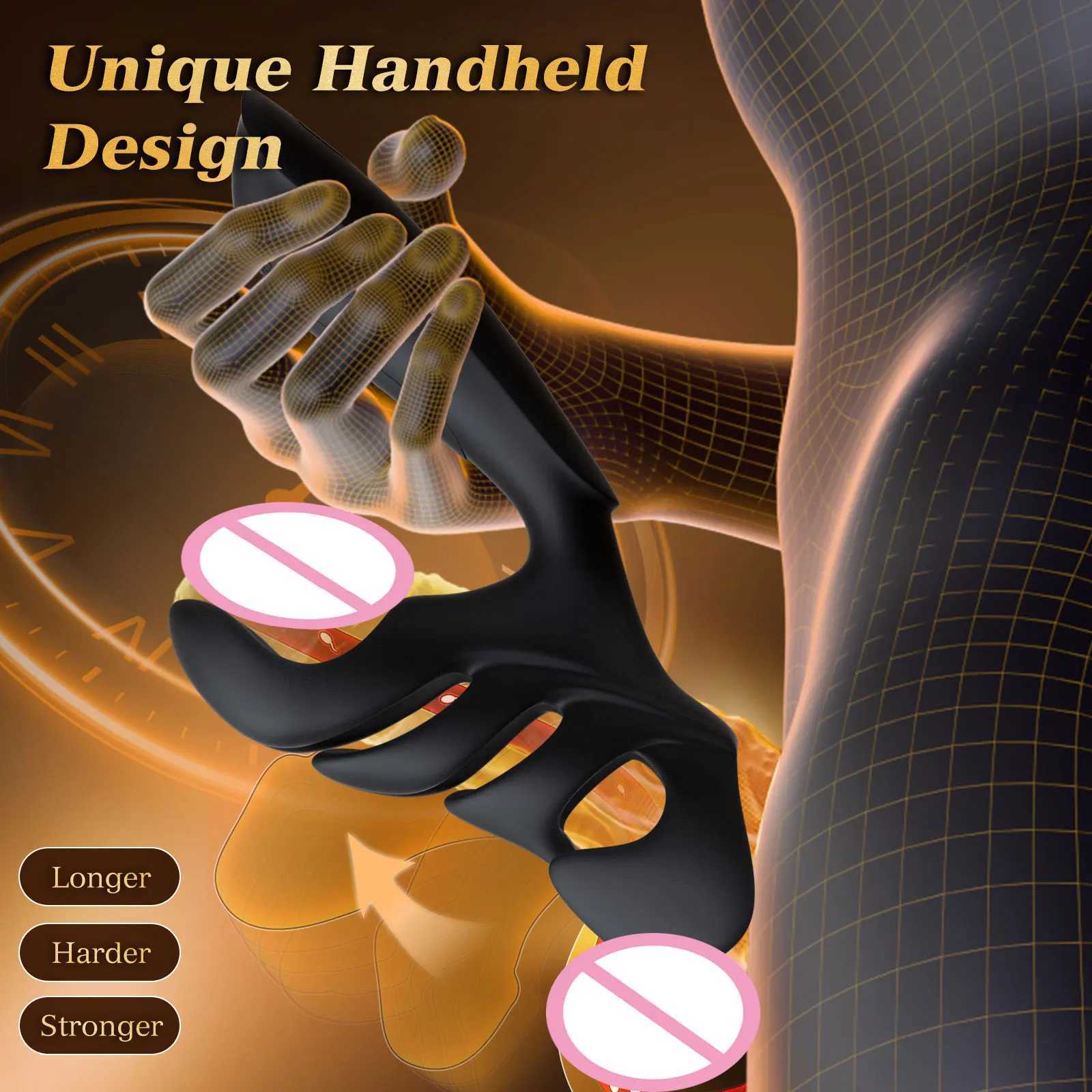 Masturbator for Men Penis Training Vibrator Glans Stimulator Massager Lasting Delay Endurance Adult Sex Toys For Men 18XJ250613