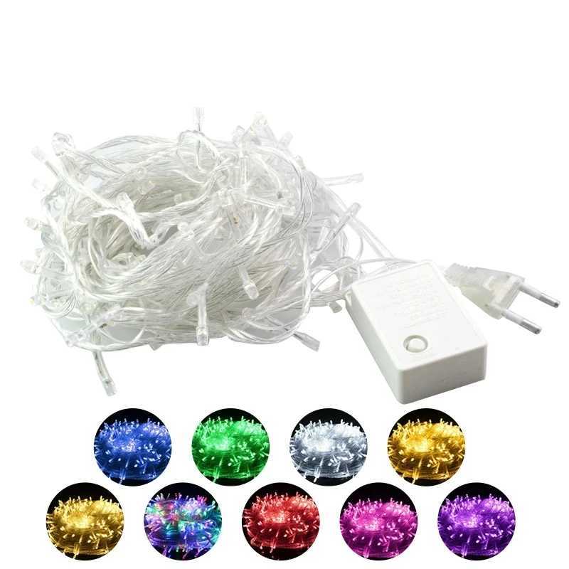 10M 100LEDs LED String Light AC 220V 110V Festoon Lamps Waterproof Outdoor Garland Party Holiday Christmas Wedding Decoration XJ250612