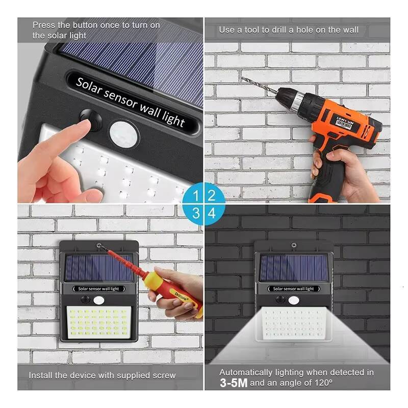 LED 25/30 LEDs Wireless Motion Sensor Light Waterproof Solar Outdoor Lights Garden Decoration Spotlights Wall Lamp tues