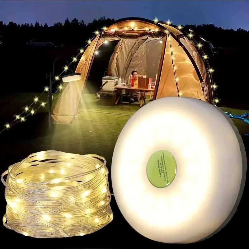Camping Light String Warm Light USB Charging Outdoor Portable Camping Light with 5 Modes Durable Halloween Fairy Christmas Light XJ250612