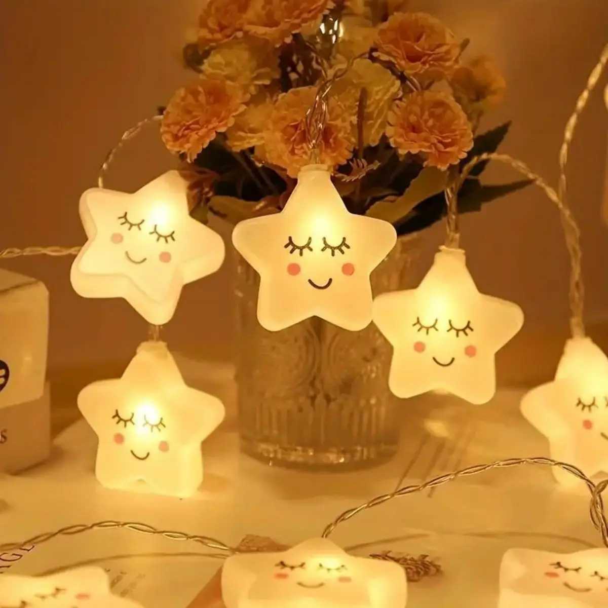 1pc Star LED String Lights Battery Powered Decorative Lights Decorations For Valentine Day And PartyXJ250612