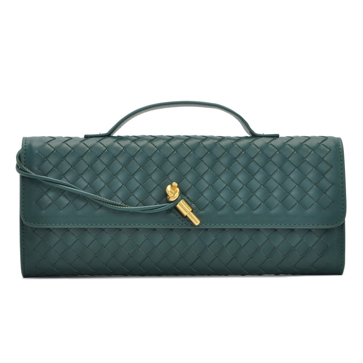 Free Shipping Niche Woven Single Shoulder Accordion Bag Fashion Horizontal Clutch Versatile Designer Women's Crossbody Bag Handbag