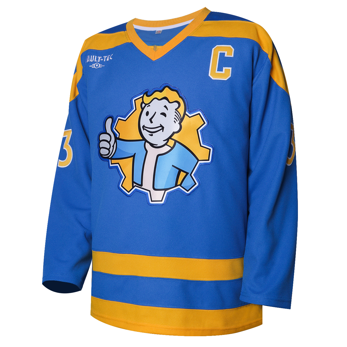 Men's # 33 Light Blue Ice Hockey Match Jersey - Vintage Classic Embroidery, Breathable Hoodie, Suitable for Parties and Sports - Perfect Gift