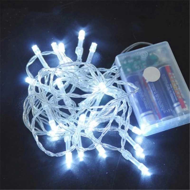10/20/40/80/160 AA Battery Operated LED String Lights for Christmas Garland Party Wedding Decoration Christmas Flasher Fairy Lights XJ250612