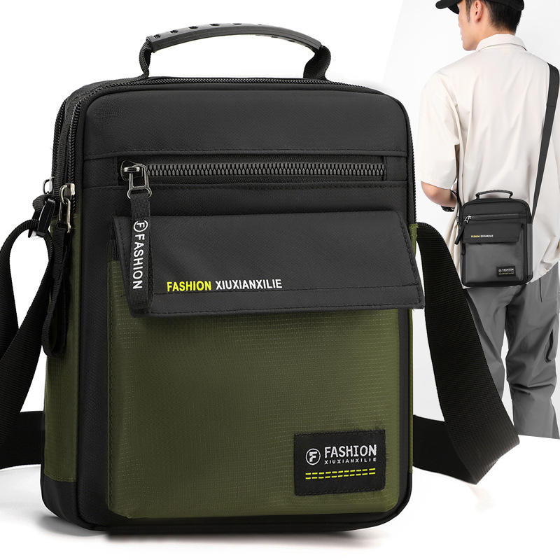 Men s large capacity nylon shoulder bag new business commuting crossbody bag standing trend small handbag designer trend bag men s bag