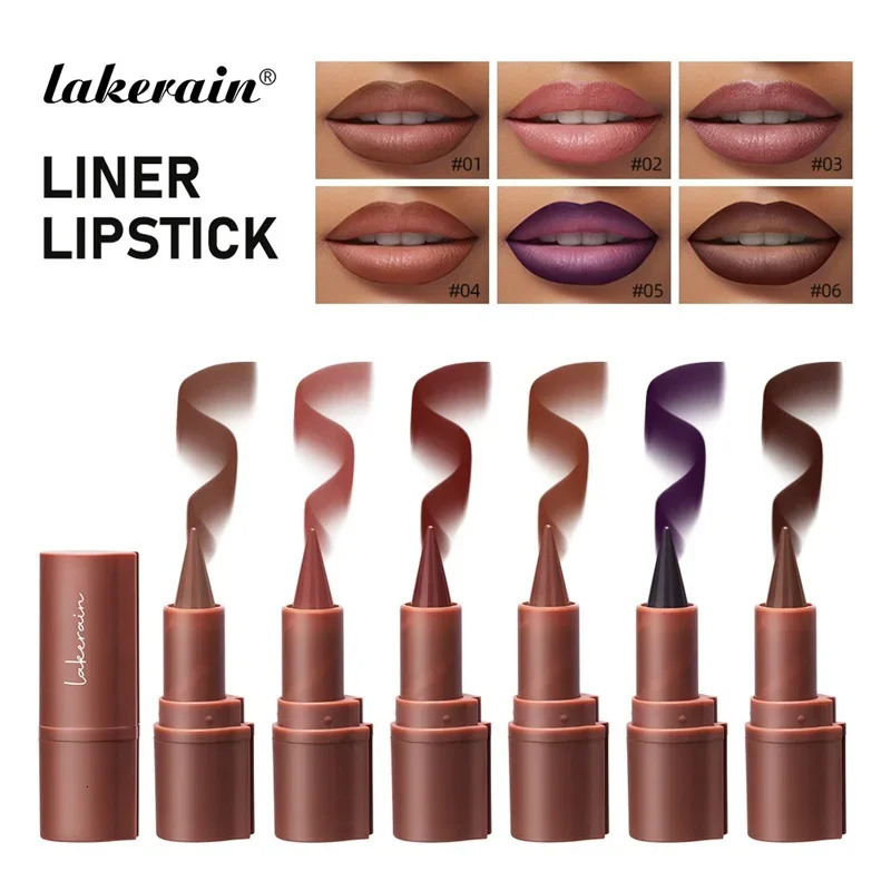 Tapered Gradient Lip Liner Pencil Purple Brown Pointed Head Lipliner Waterproof Non Sticky Matte Lipstick Gradient Contouring 250613