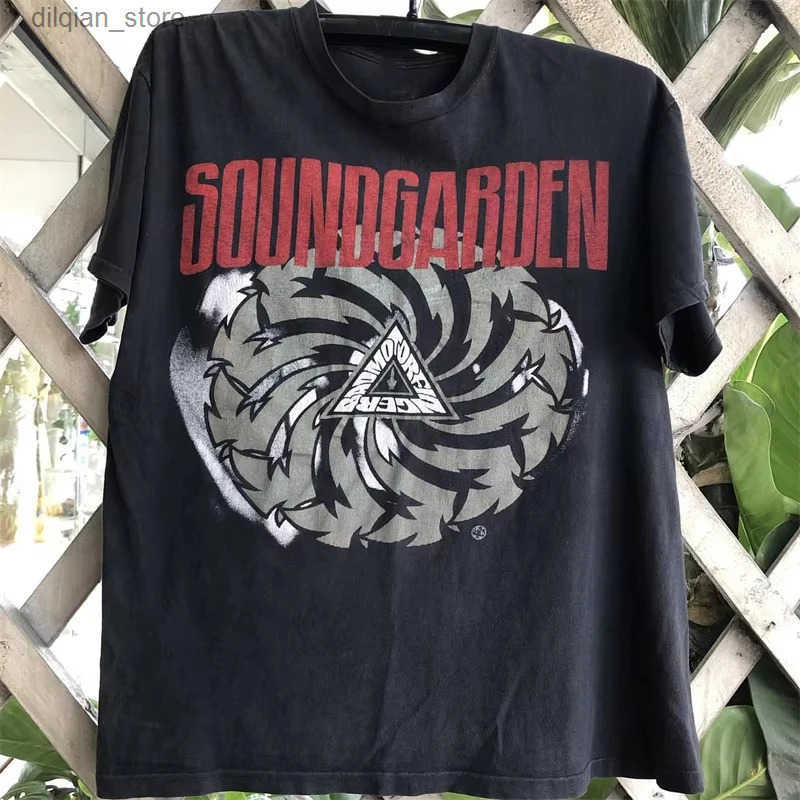 Soundgarden Band High Strt Vibe American Trend Shoulder Short Slve Mens and Womens Lazy Wind T-Shirt Harajuku Strtwear y250613QQ2F