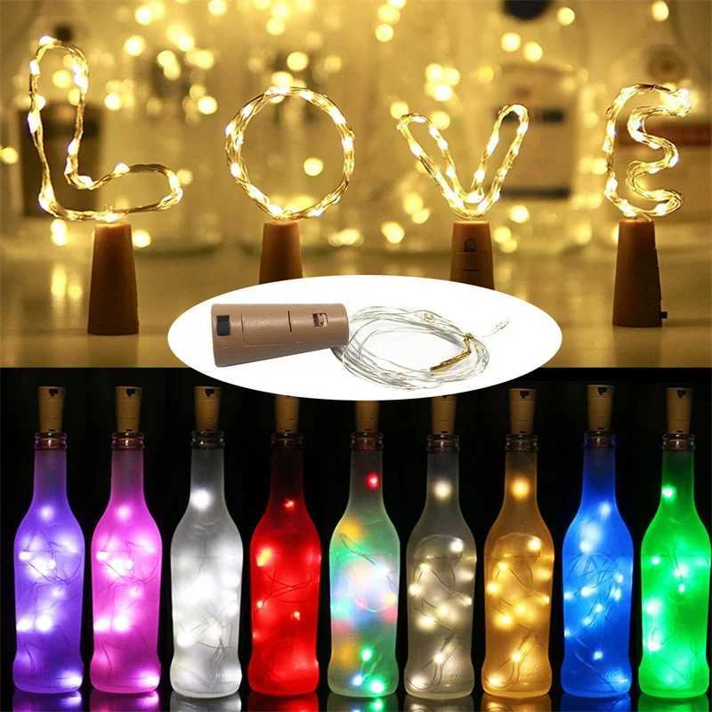 3.28FT 1M 10 LED Cork Shaped Copper Wire String Light Wine Bottle LR44 Battery Wine Bottle for Glass Craft Christmas Party Decoration XJ250612