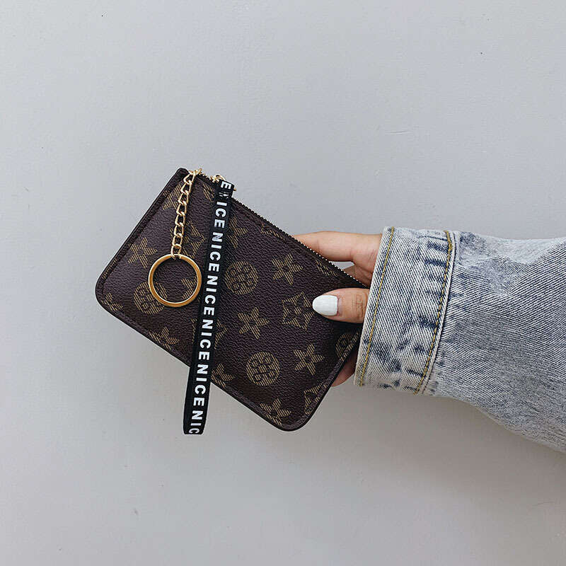 New Short Small Wallet for Women Printed Thin Zipper Mini Card Holder Soft Money Clip Coin Purse