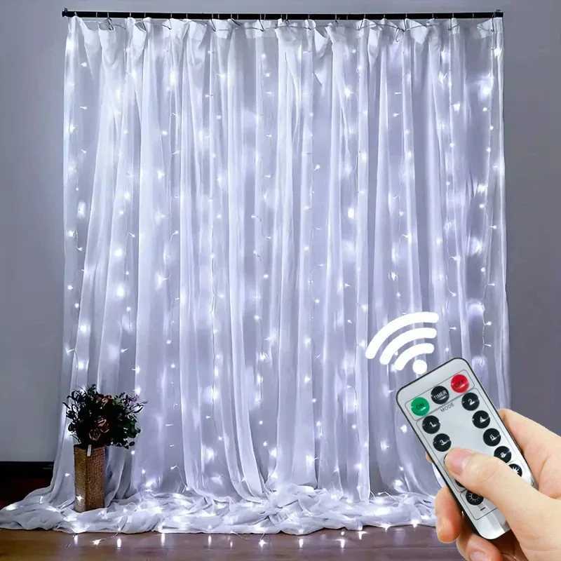 3M LED Curtain String Lights Fairy Decoration USB Holiday Garland Lamp 8 Mode For Home Garden Christmas Party New Year WeddingXJ250612