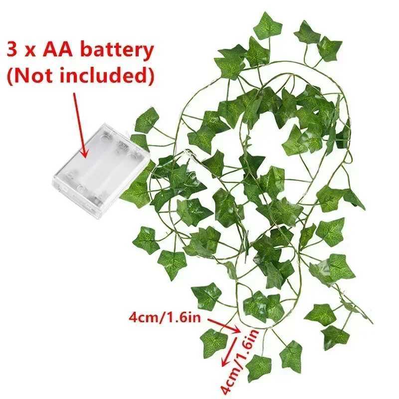 Artificial Greenery Flower Fairy String Light Battery Operated Light Indoor Garland for Bedroom Curtain Dorm Wedding DecorXJ250612