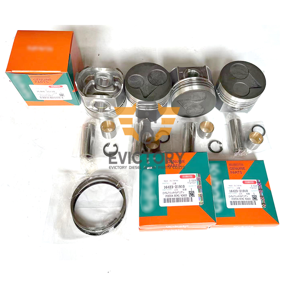 For KUBOTA V2403-T-DI V2403-T V2403T rebuild kit full gasket kit + all bearing + piston with ring engine repair