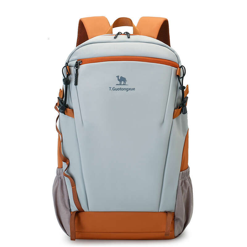 Camel Style Large Capacity School Bag for Men and Women College Students Outdoor Hiking Climbing Lightweight Casual Backpack