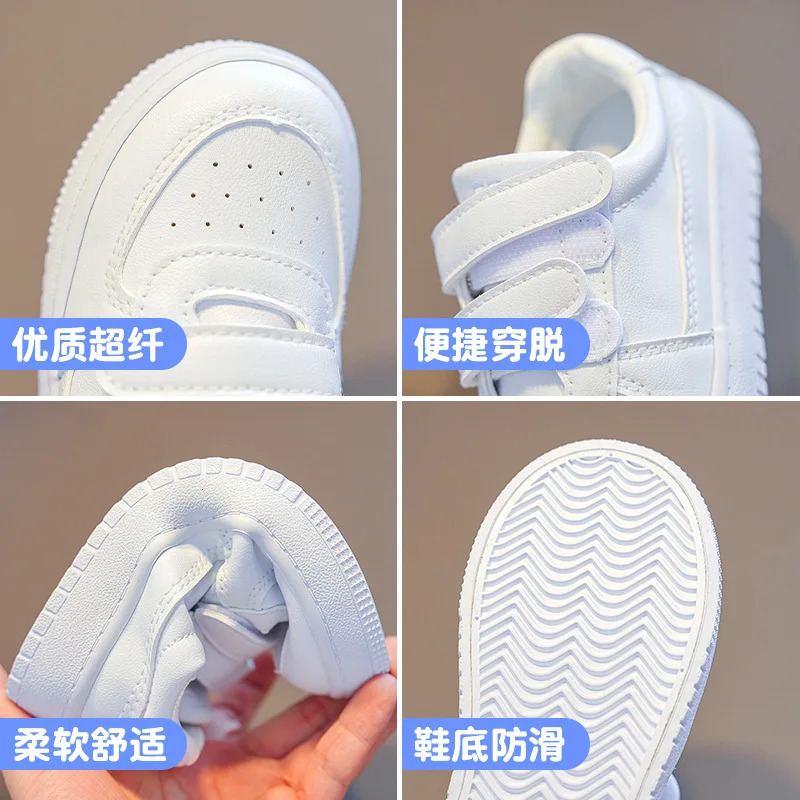 Babaya Childrens Skate Shoes Baby Boys White Sneakers for Kids 2025 Autumn Girls Shoes Breathable Casual Shoes Toddler 250613