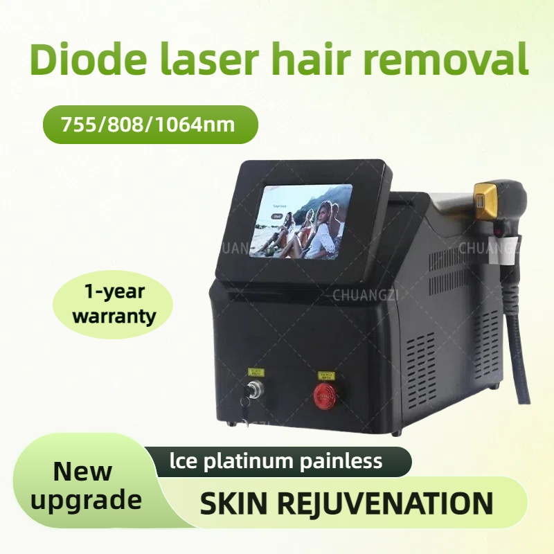 3000W ultra high power diode laser hair removal device 755 808 1064nm three wavelength hair removal machine cooling head